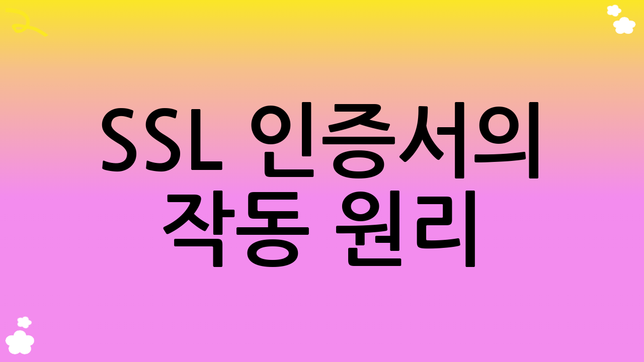 SSL 인증서의 작동 원리: 어떻게 데이터를 보호할까요?